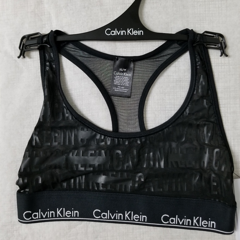 NWT Calvin Klein racerback sport bra